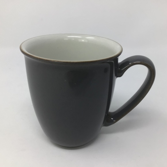 Denby Elements Stoneware Fossil Grey Coffee Tea Mugs Set of 2 - Picture 6 of 8